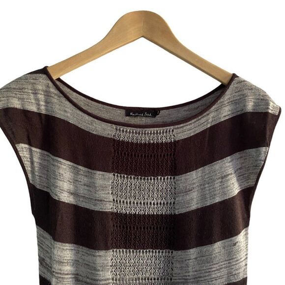 Mustard seed Brown Body Con Tunic Knit Dress US S - Picture 6 of 7